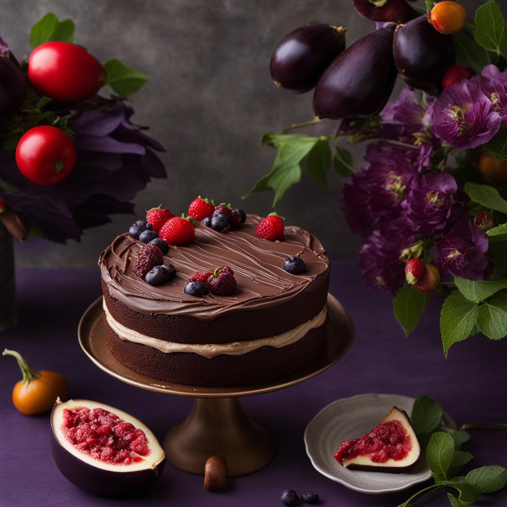 Aubergine Chocolate Cake