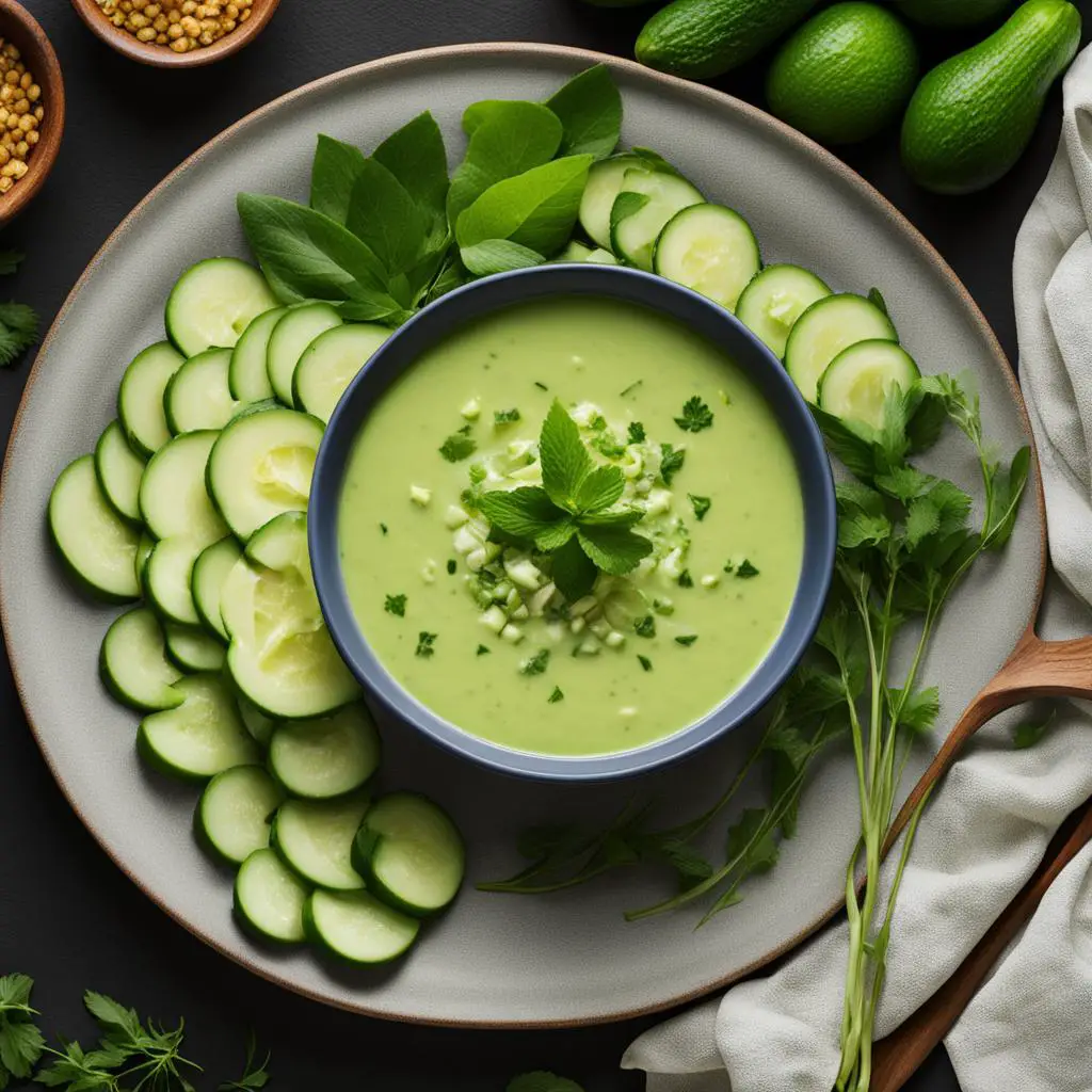 Chilled Cucumber Avocado Soup