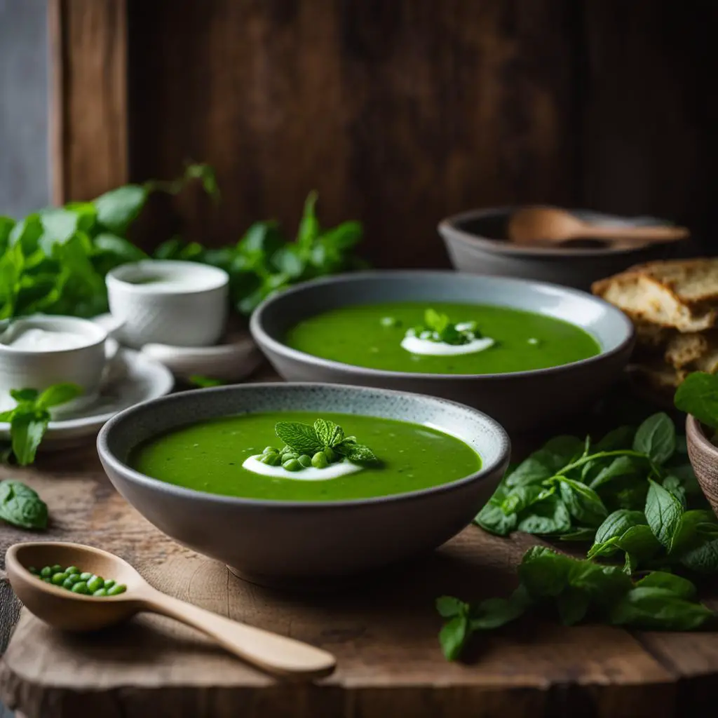 Easy Vegan Pea and Mint Soup