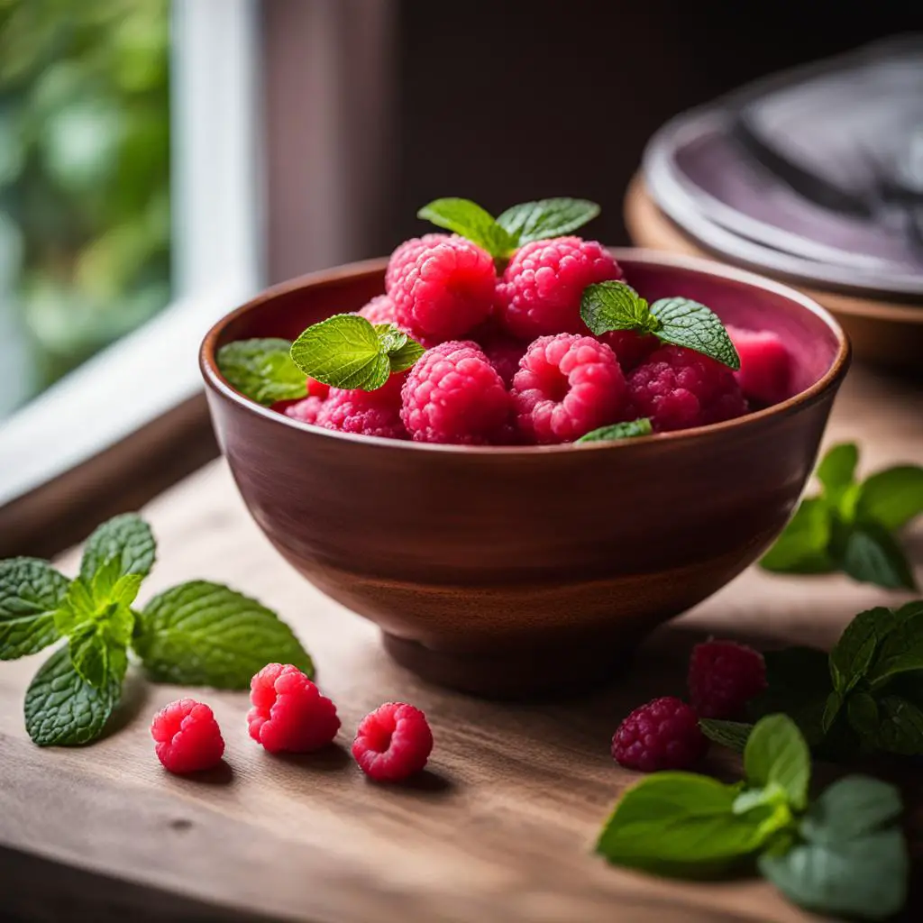 Healthy berry sorbet