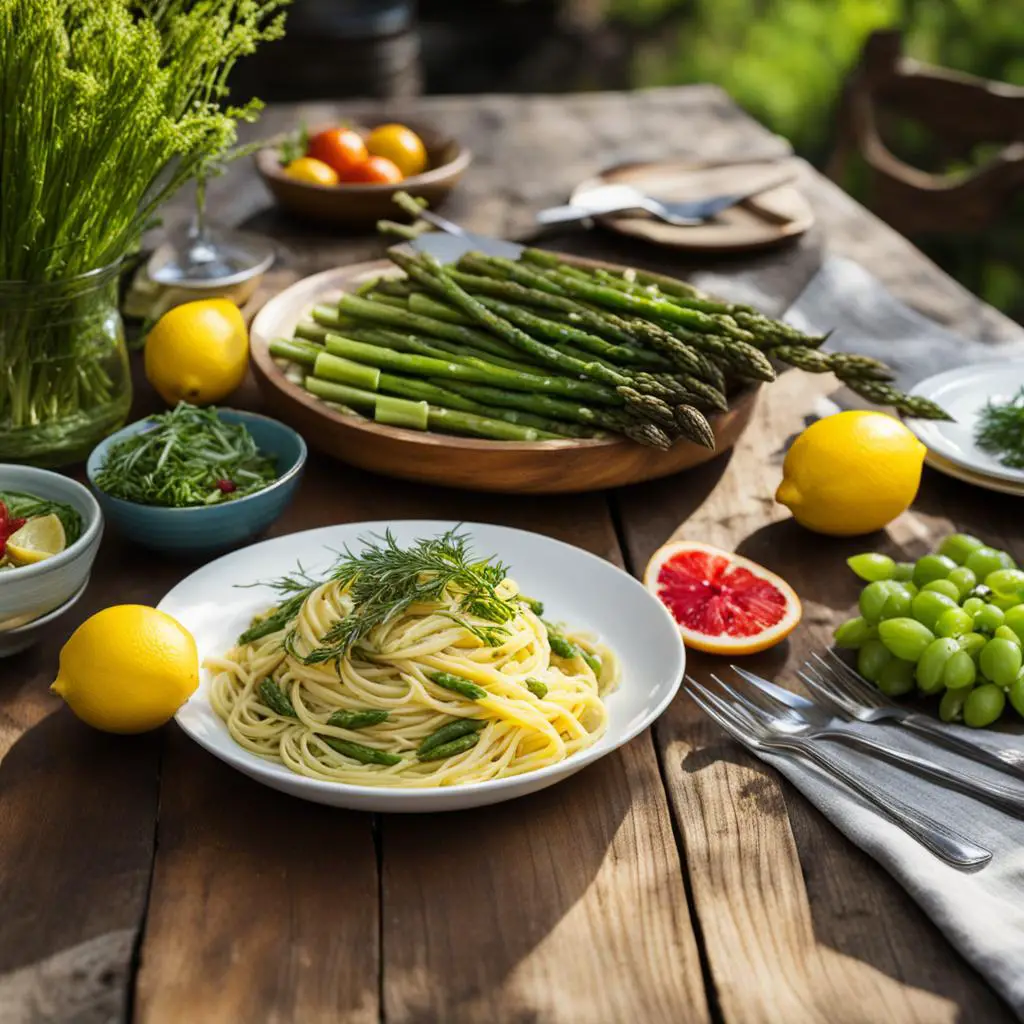 Lemon and Thyme Asparagus Pasta