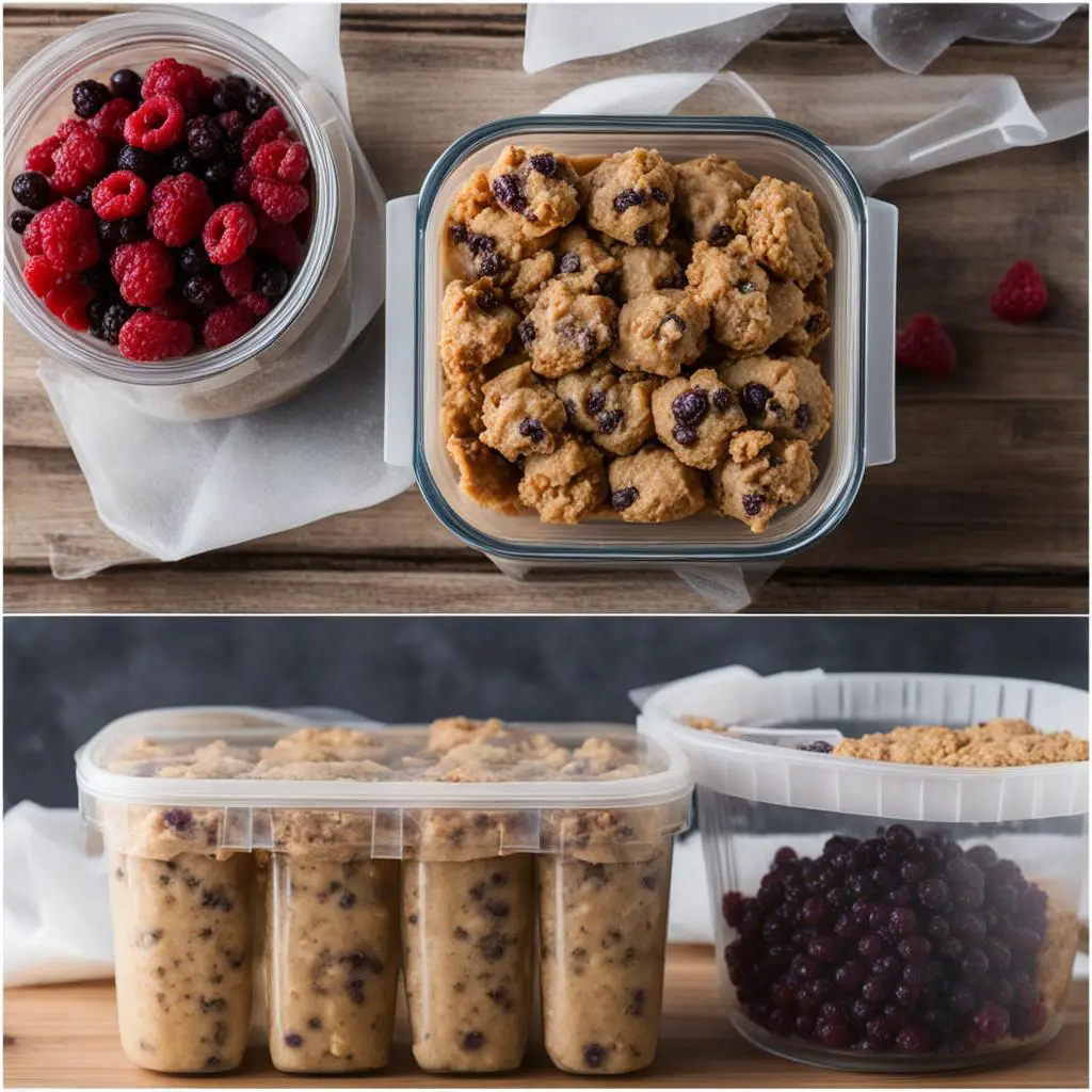 Oatmeal raisin cookie dough storage and freezing tips