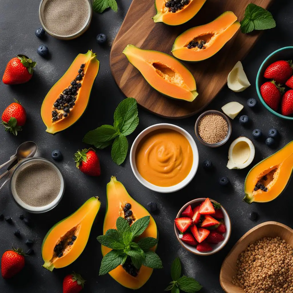 Papaya Smoothie Bowl Ingredients