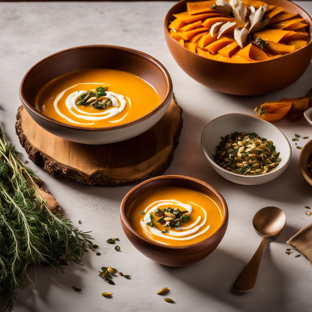 Spicy, Sweet, and Tangy Roasted Butternut Squash Soup