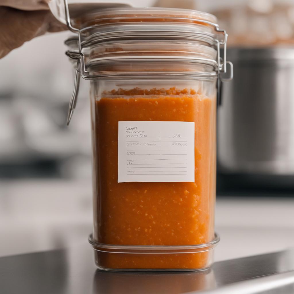 Storing and Freezing Spicy Carrot Lentil Soup
