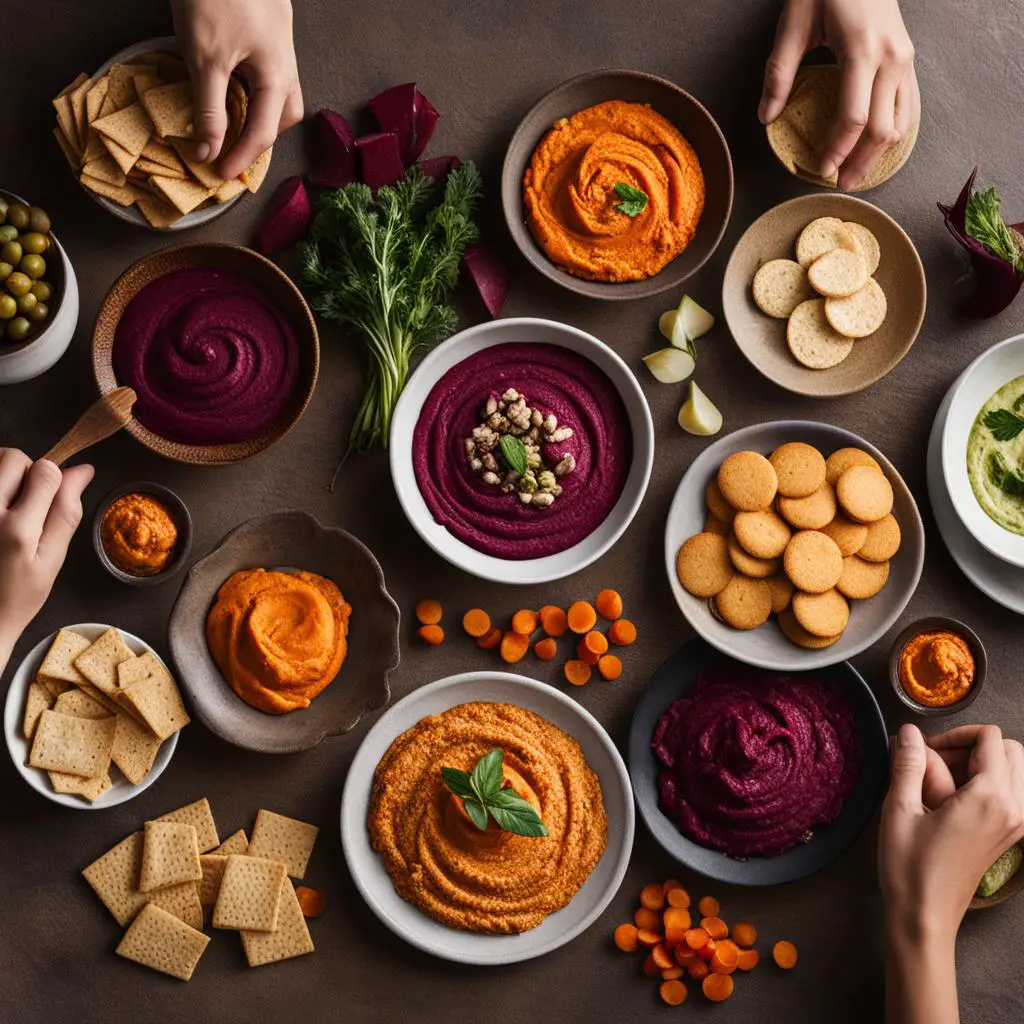 Tips for serving roasted beet hummus