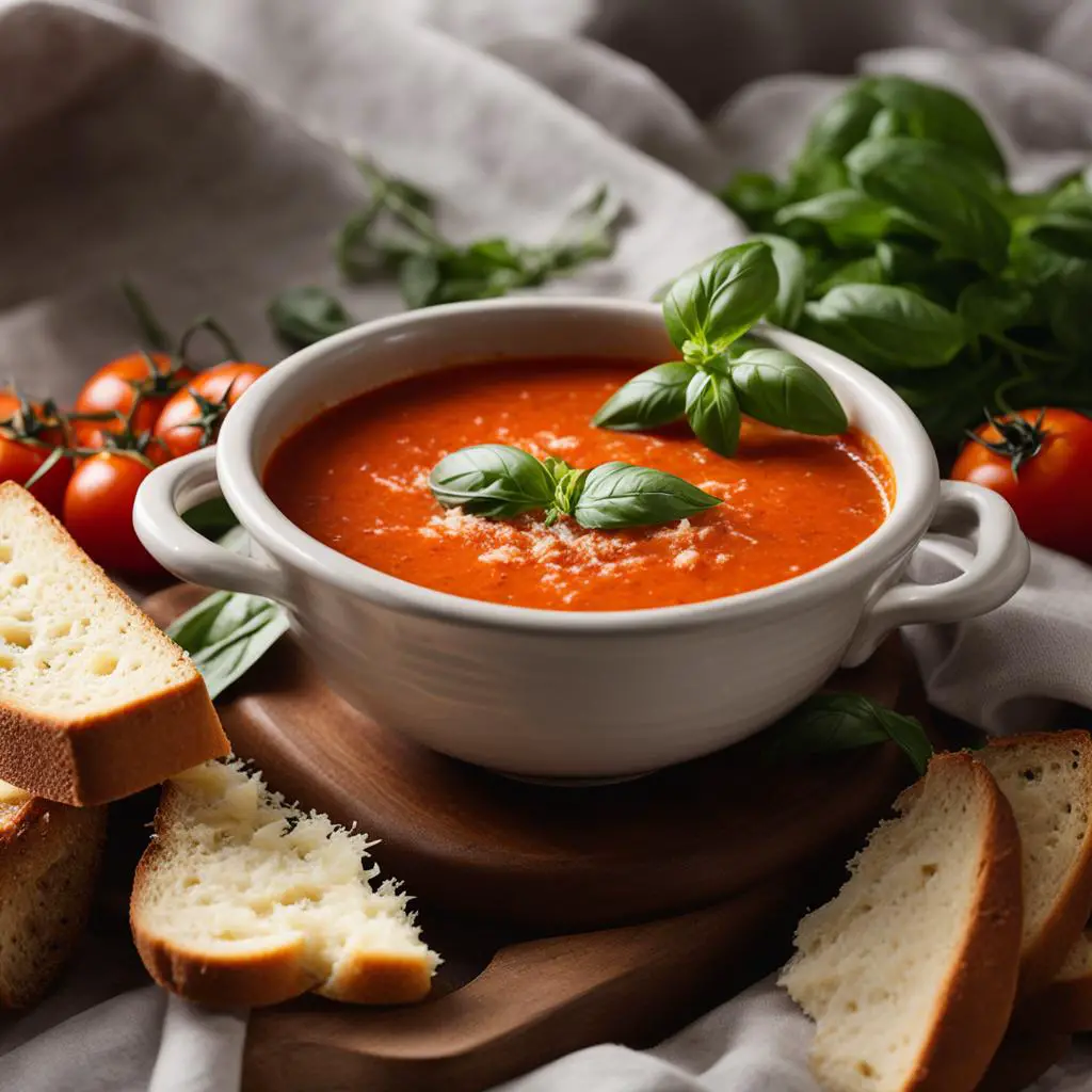 Tomato Basil Soup with Parmesan
