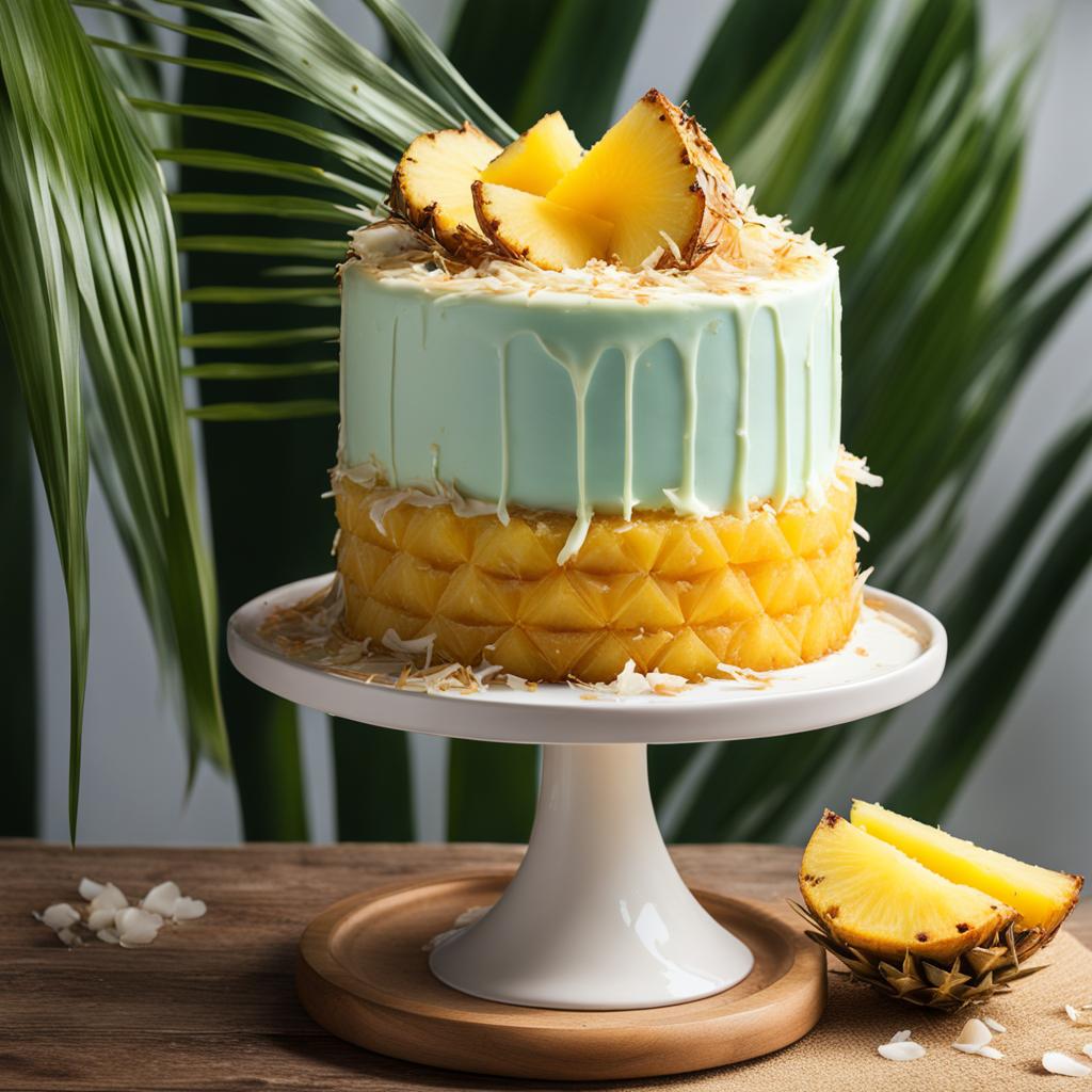 Tropical Pineapple Cake with Coconut
