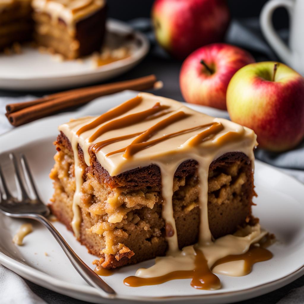 Vegan Apple Spice Cake with Caramel Cream Cheese Frosting