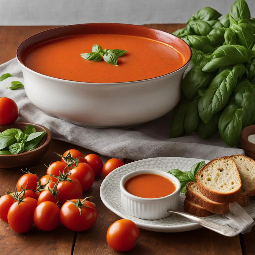 Vegetarian Tomato Soup with Chickpeas