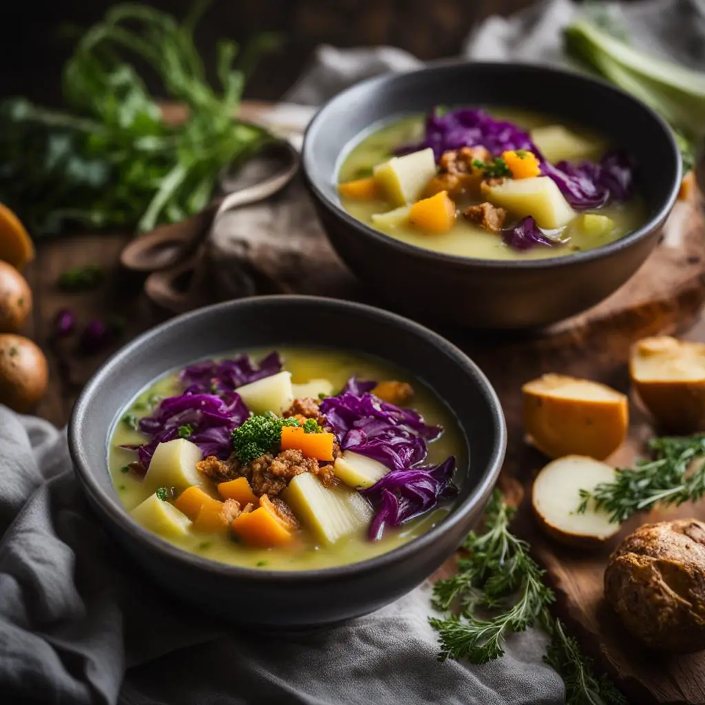 cabbage potato soup image