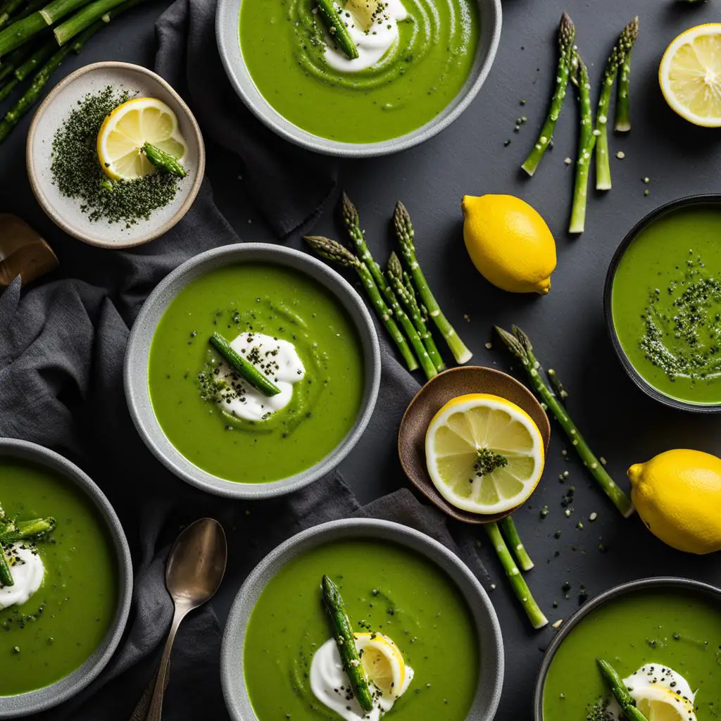 creamy asparagus lemon soup