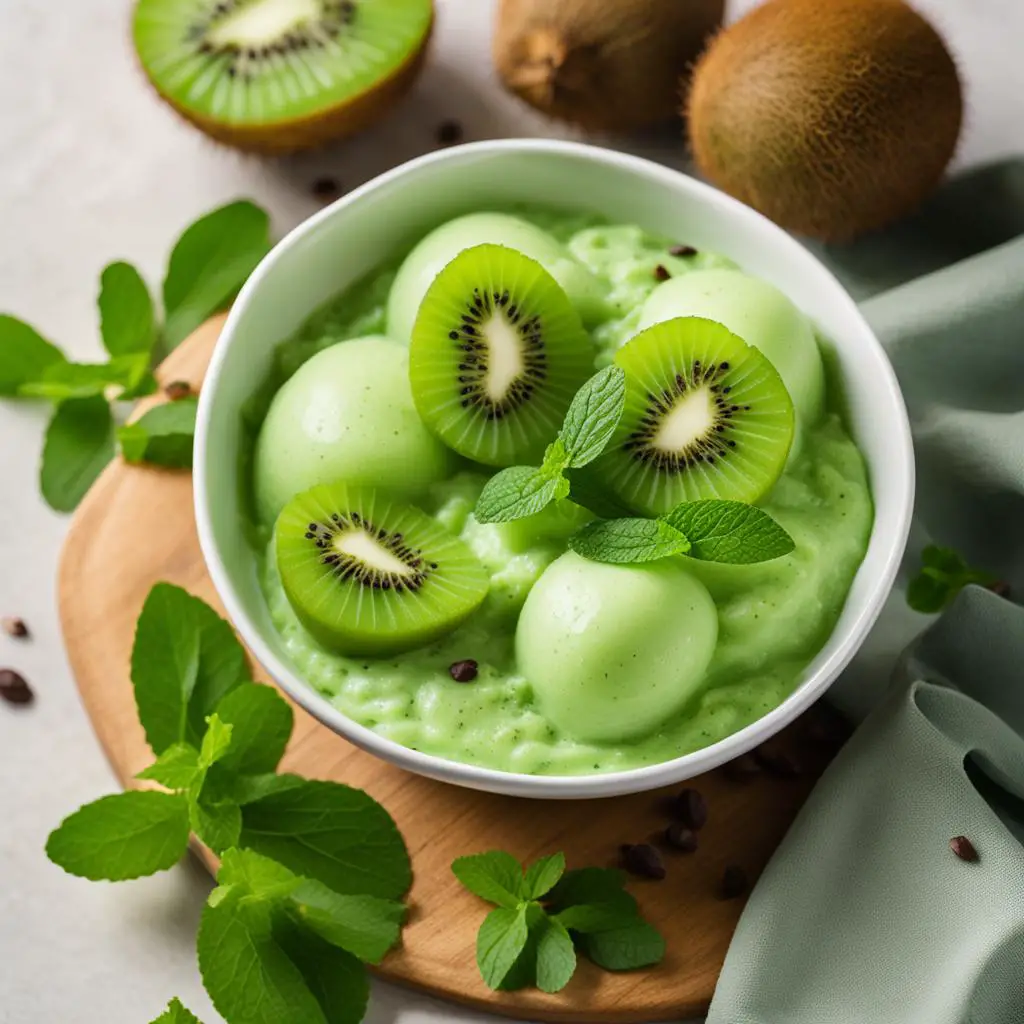 creamy kiwi sorbet