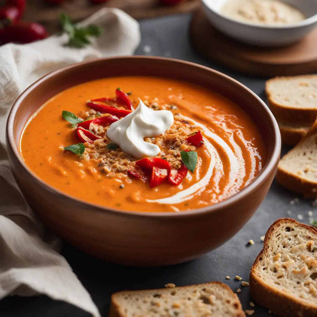 creamy roasted pepper soup image