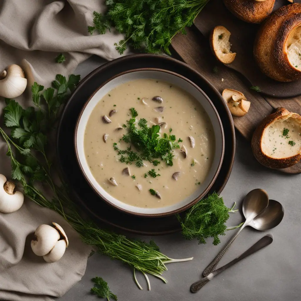 creamy vegan mushroom soup