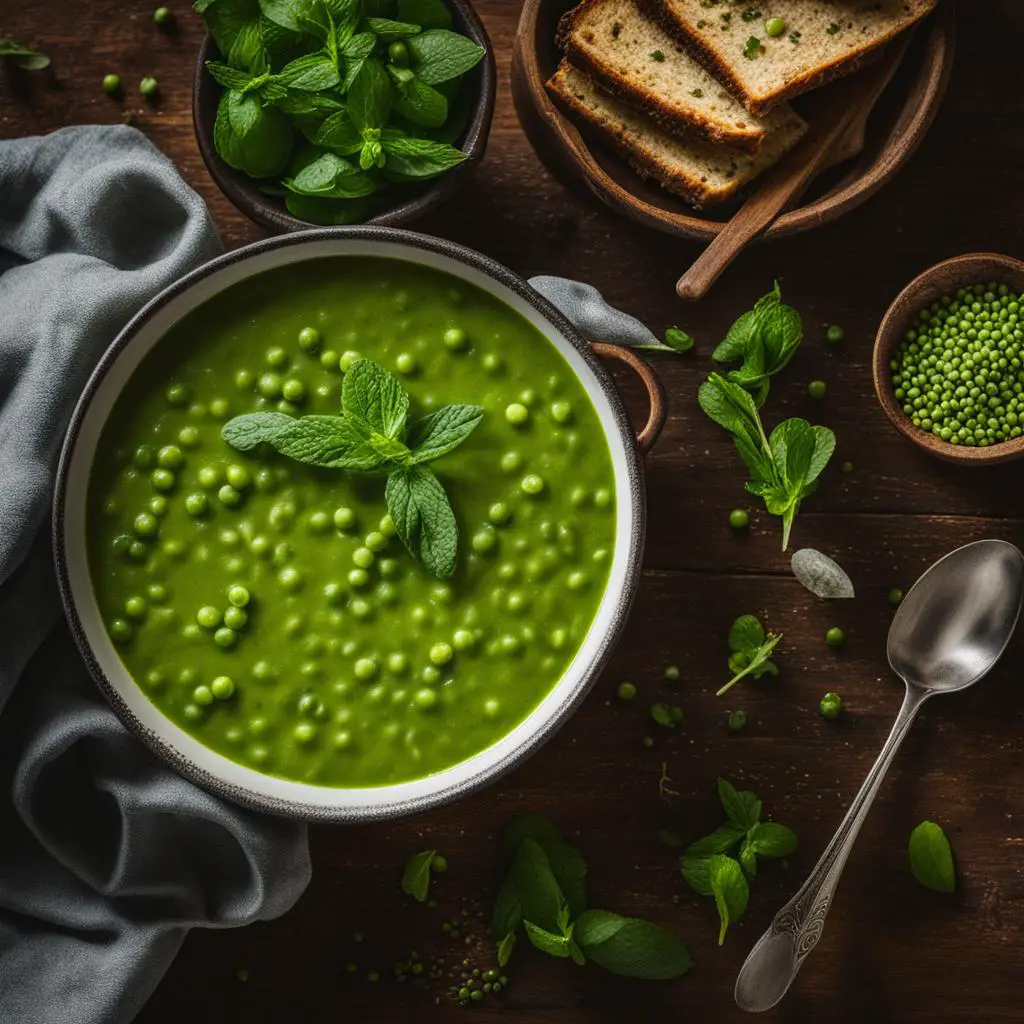 easy recipe for pea and mint soup