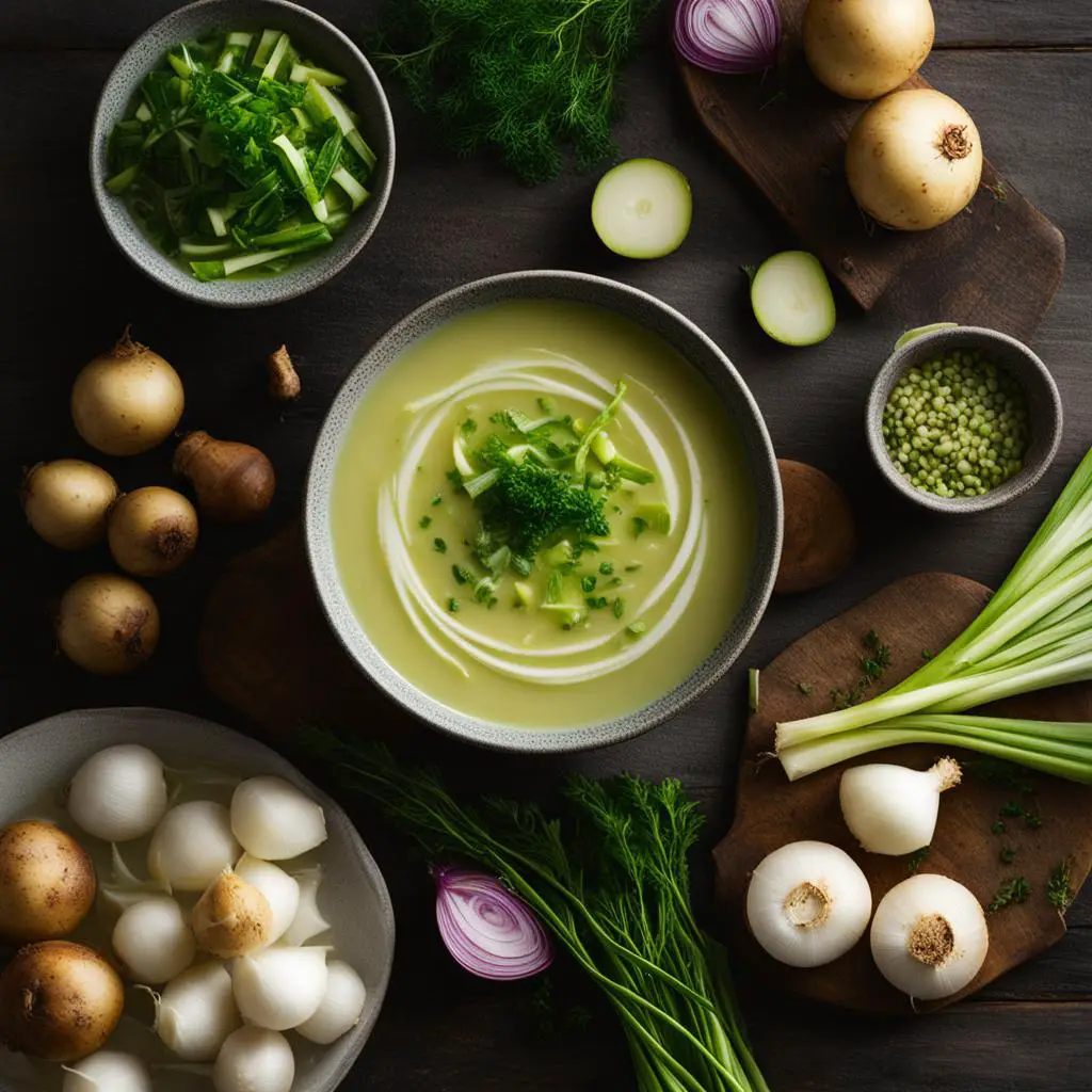 healthy turnip leek soup