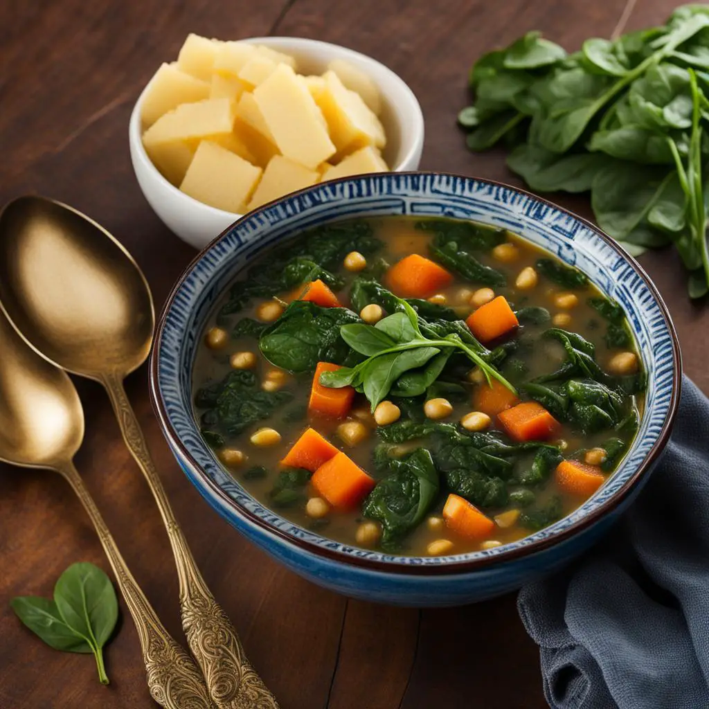 hearty lentil spinach soup