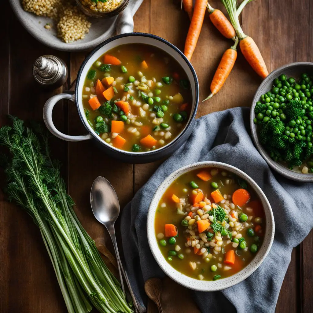 homemade barley vegetable soup