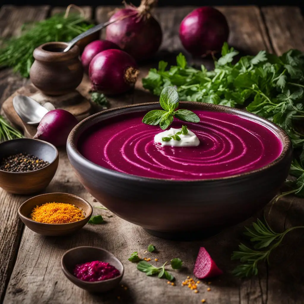 homemade beetroot ginger soup