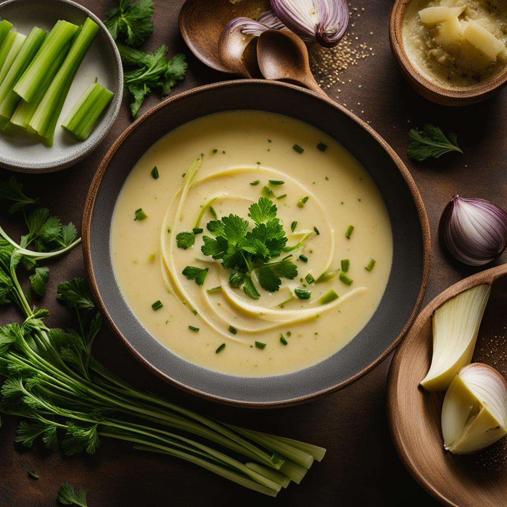 homemade celery root soup