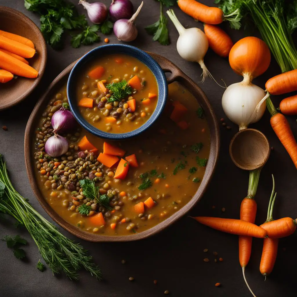 homemade lentil soup