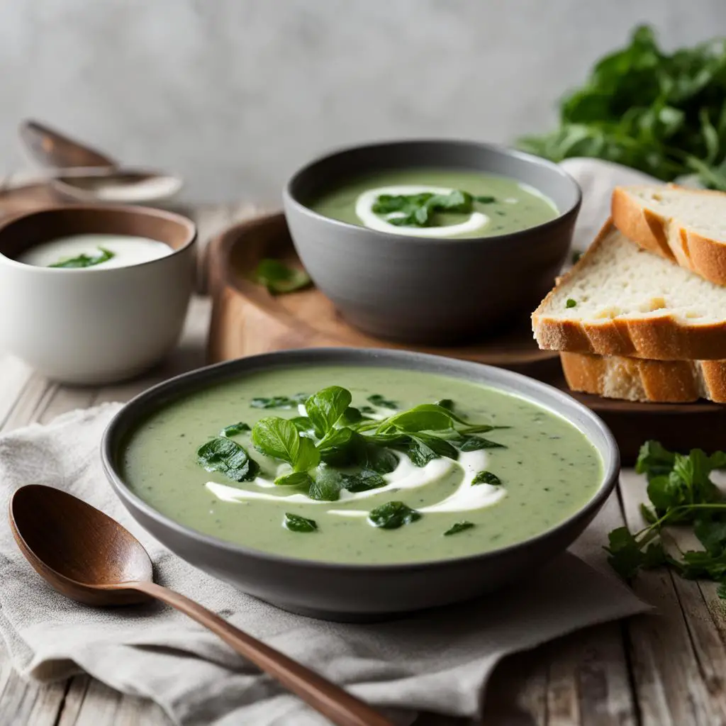 homemade spinach coconut soup