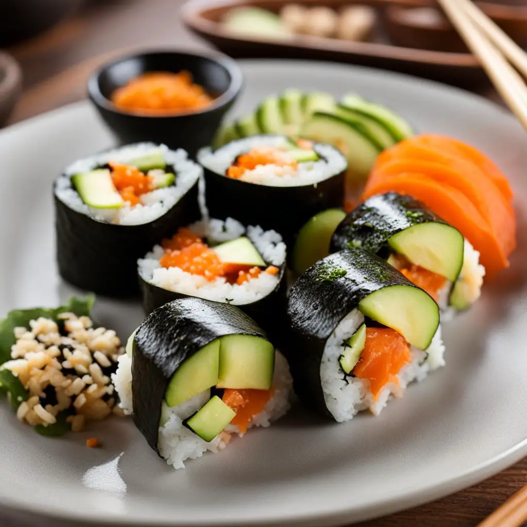 homemade vegan sushi rolls