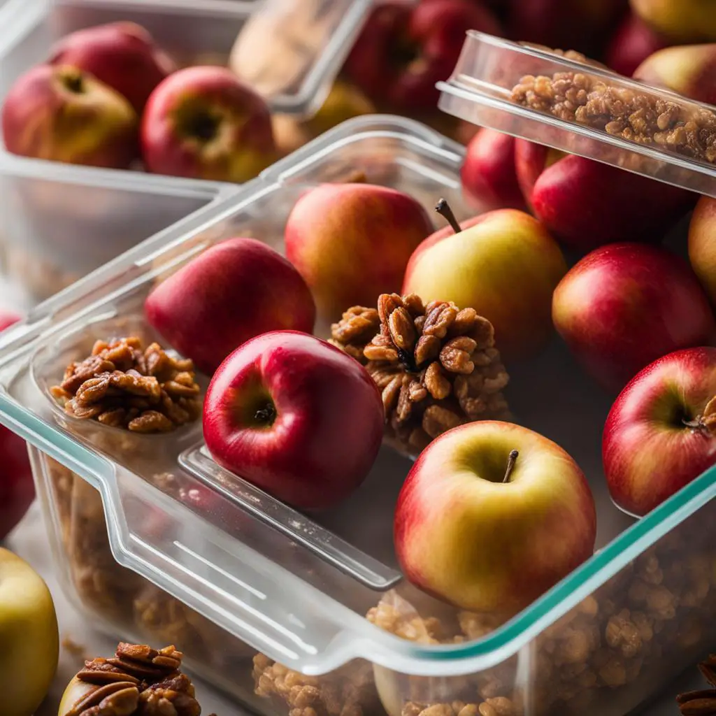 how to store leftover baked apples