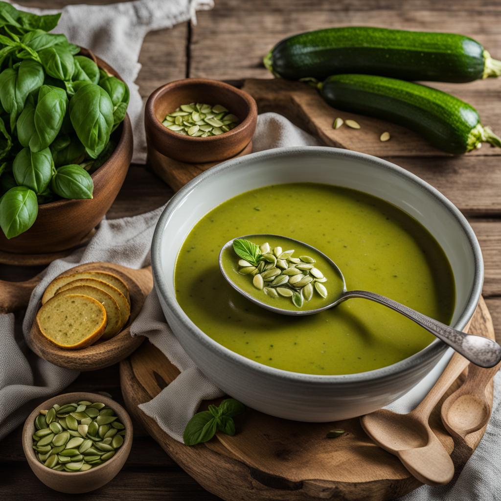 nut-free vegan creamy zucchini soup