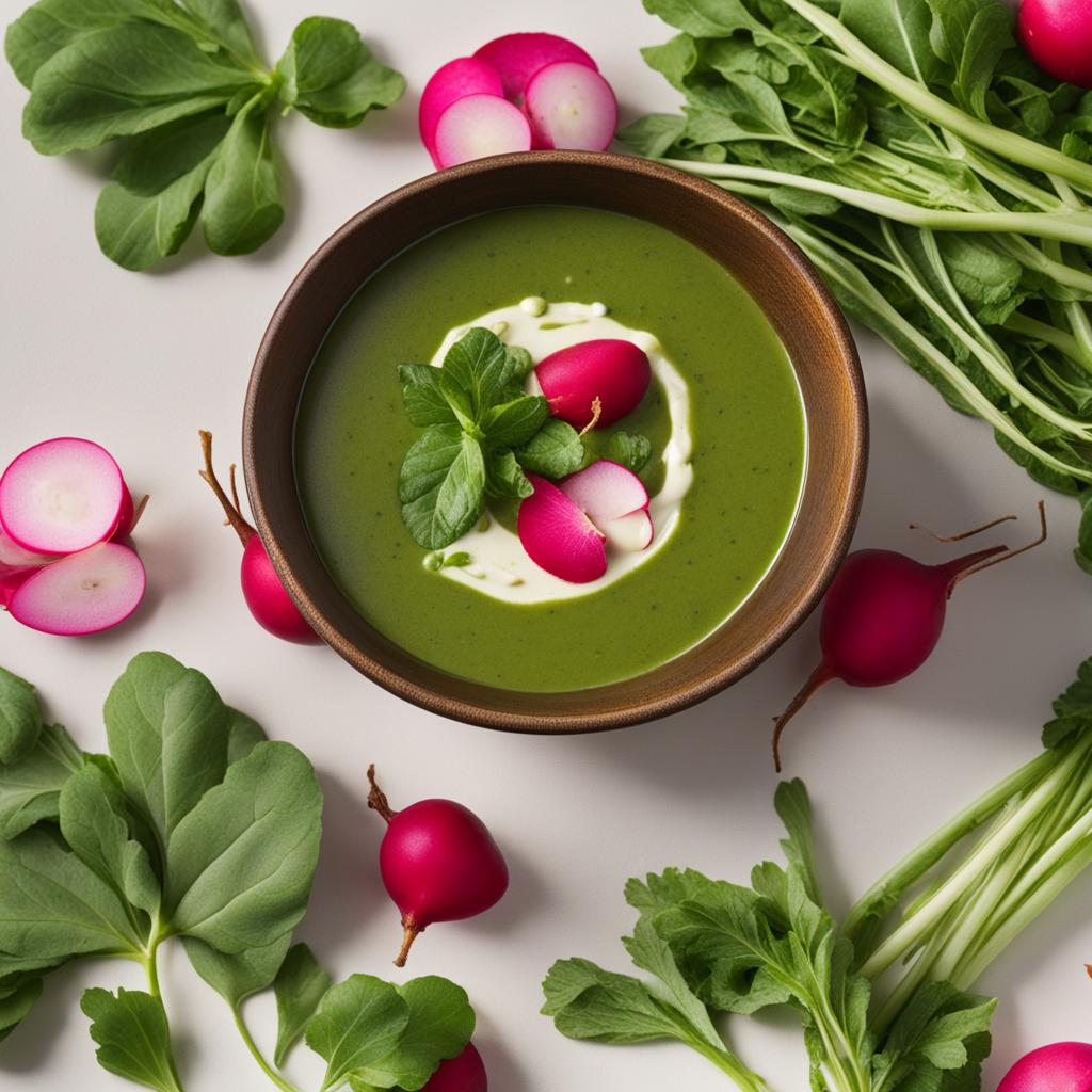 radish top soup