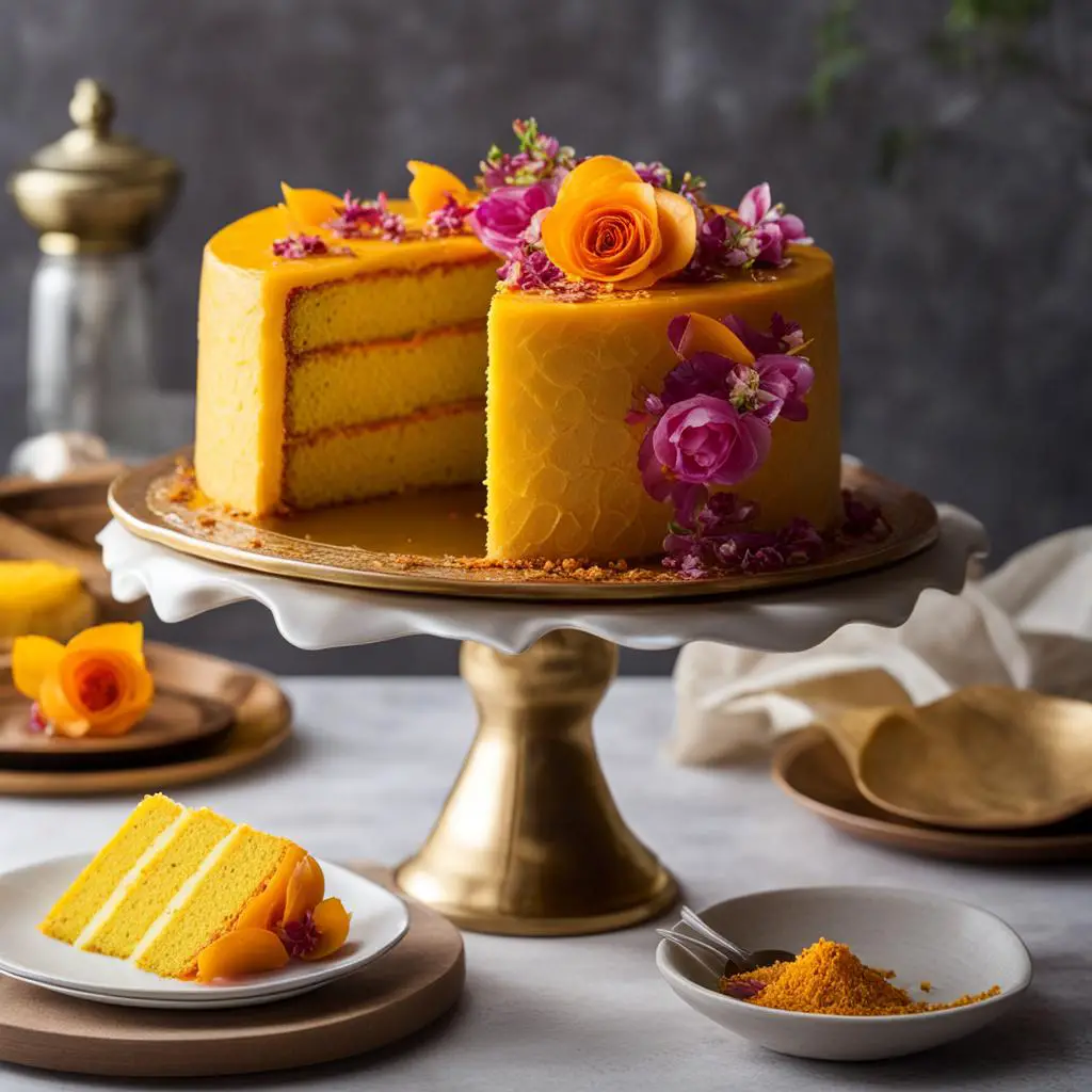 saffron-infused cake