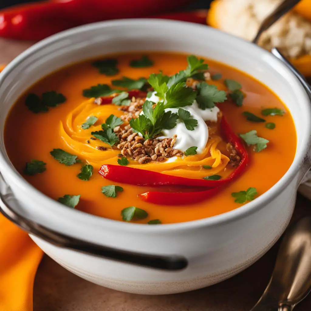 spicy roasted pepper soup