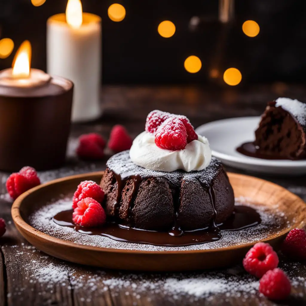 vegan chocolate lava cake