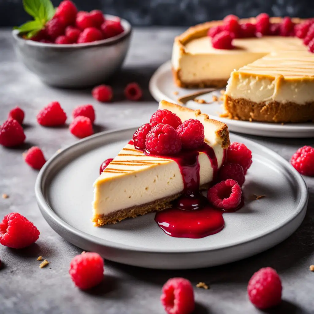 vegan raspberry cheesecake