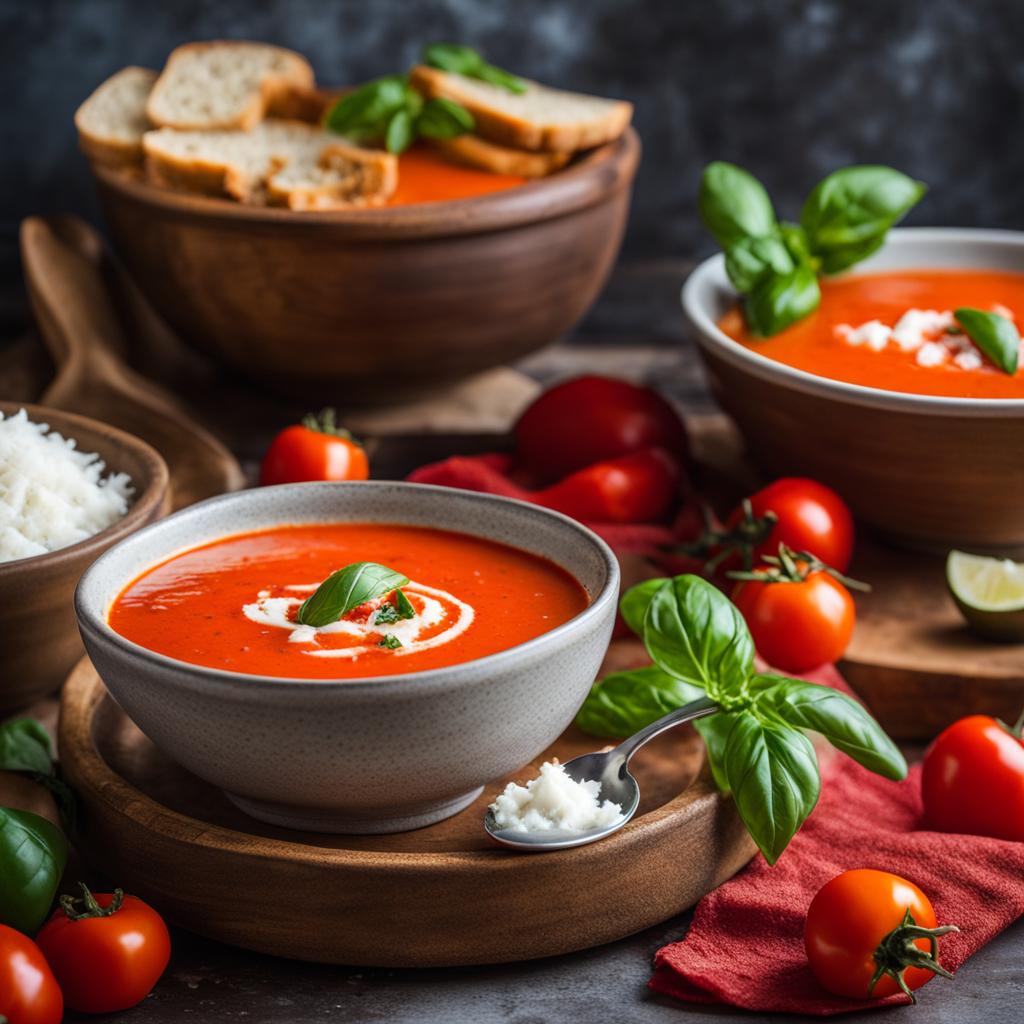vegan red pepper and tomato soup