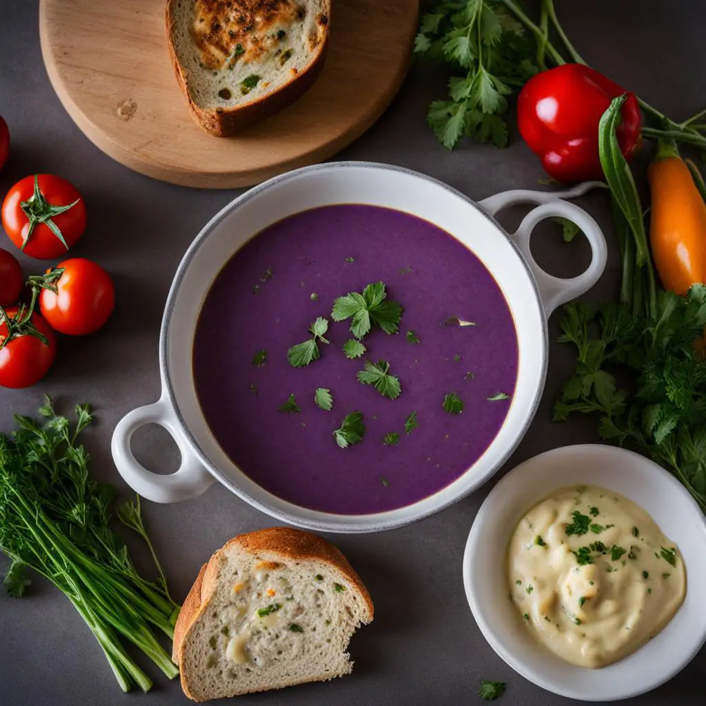 vegetarian Eggplant Garlic Soup